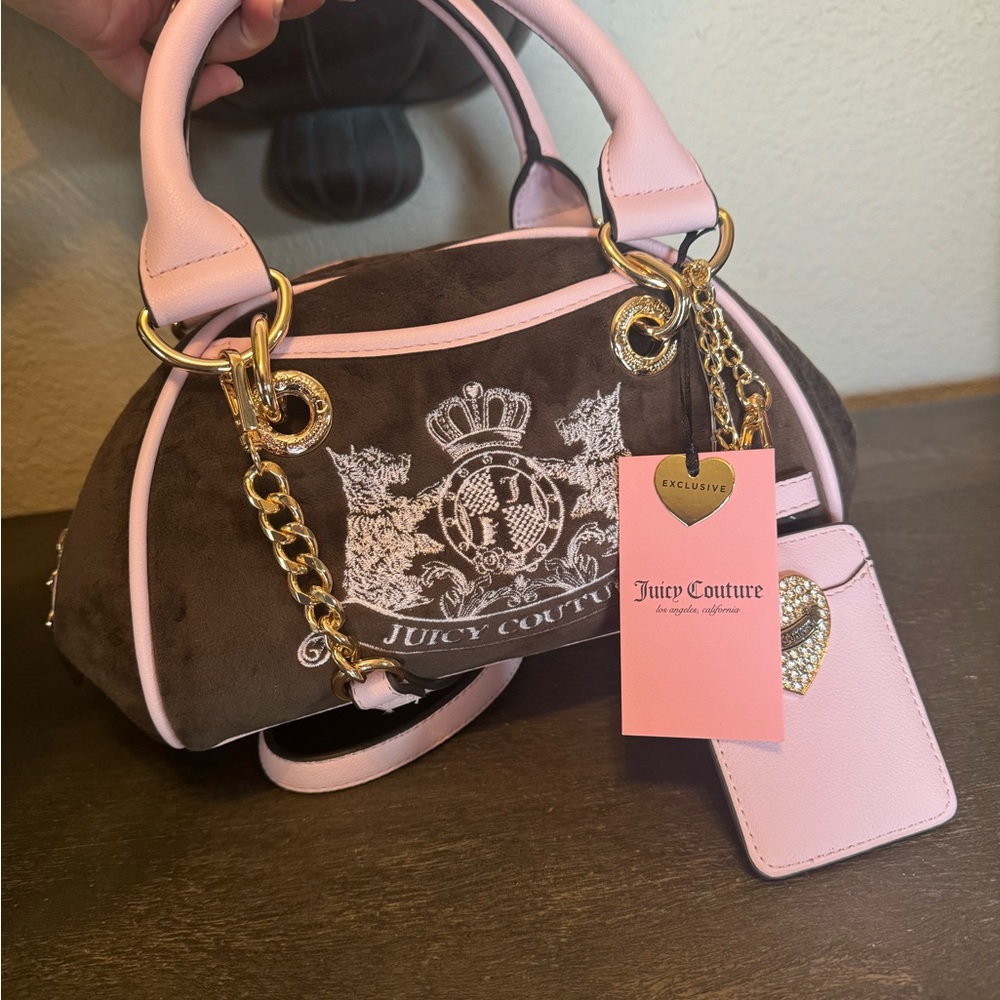 NWT Juicy Couture Classic Scottie Dogs Satchel with Wallet - Picture 2 of 8